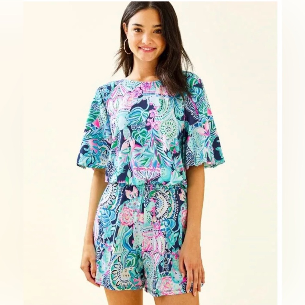 Lilly Pulitzer Green Romper. Size small.